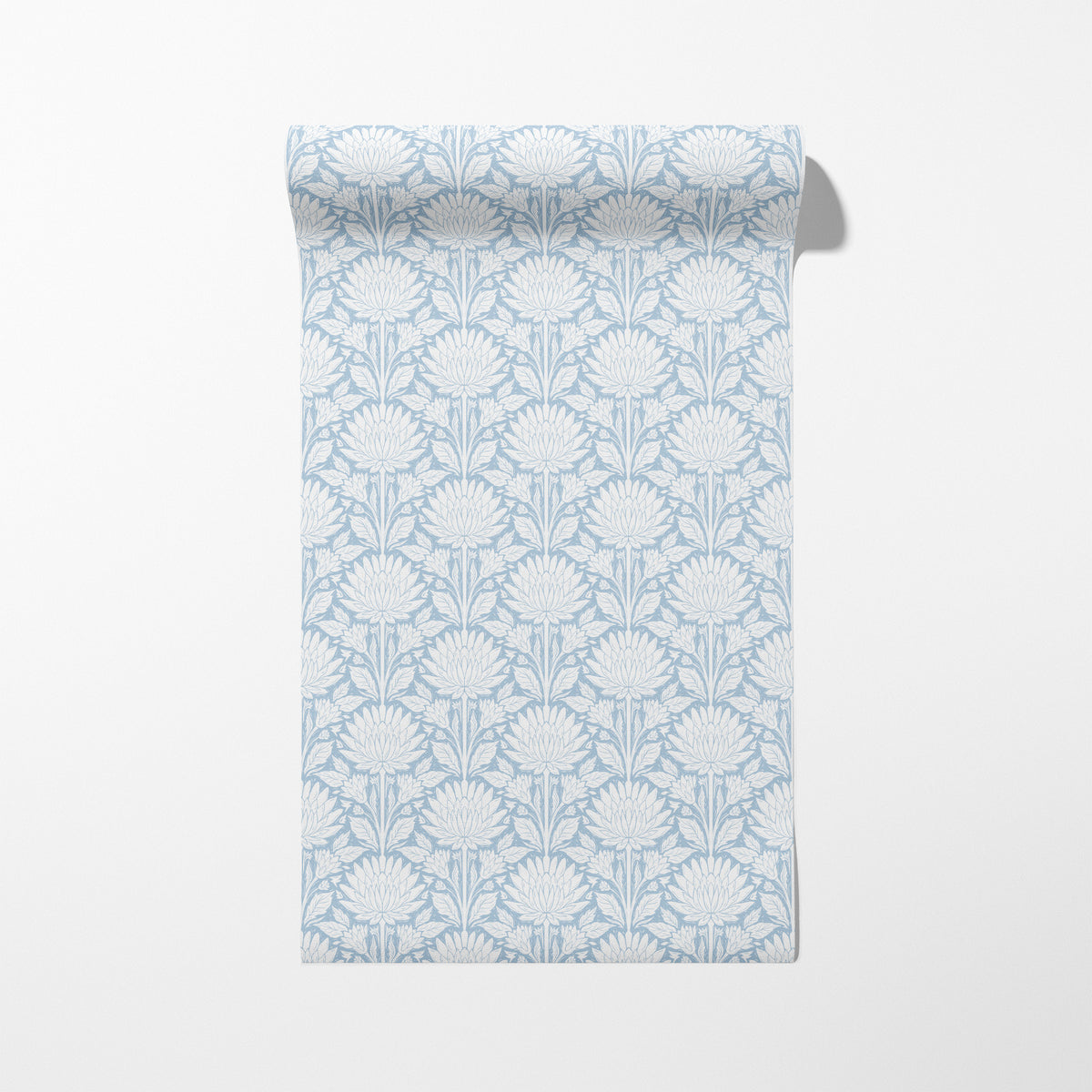 Block Print Chrysanthemum - Blue
