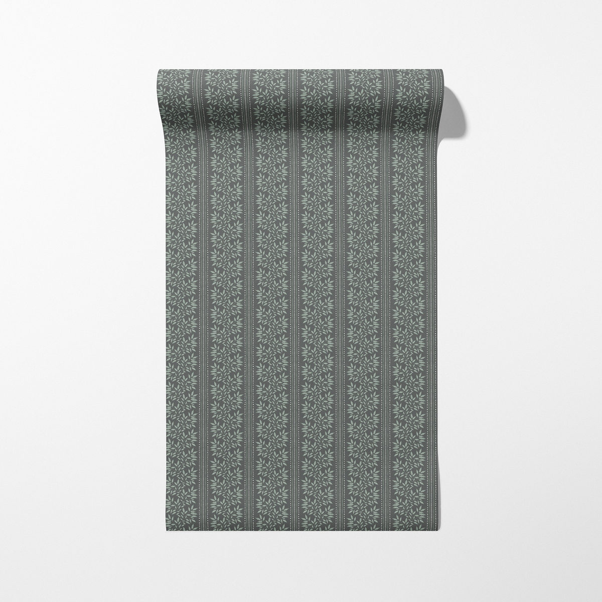 Cottage Botanical Stripes - Forest Green