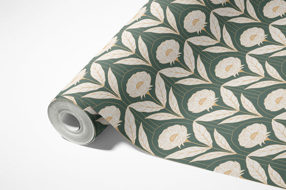 Victorian Floral Green X Presutti Designs