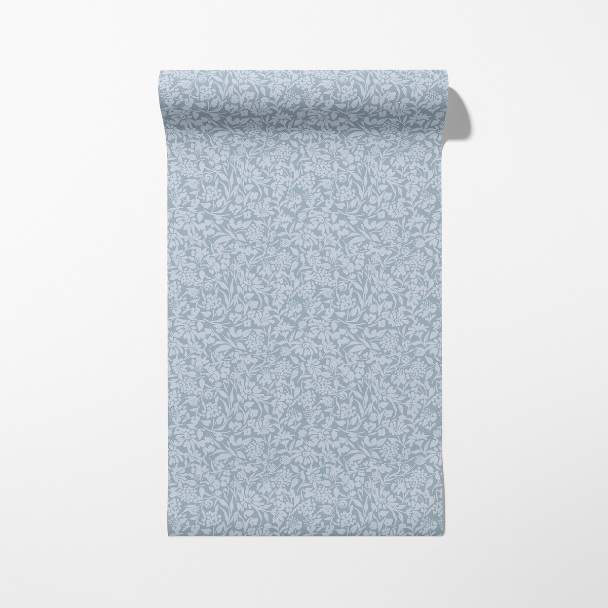 Floral Silhouette - Dusty Blue
