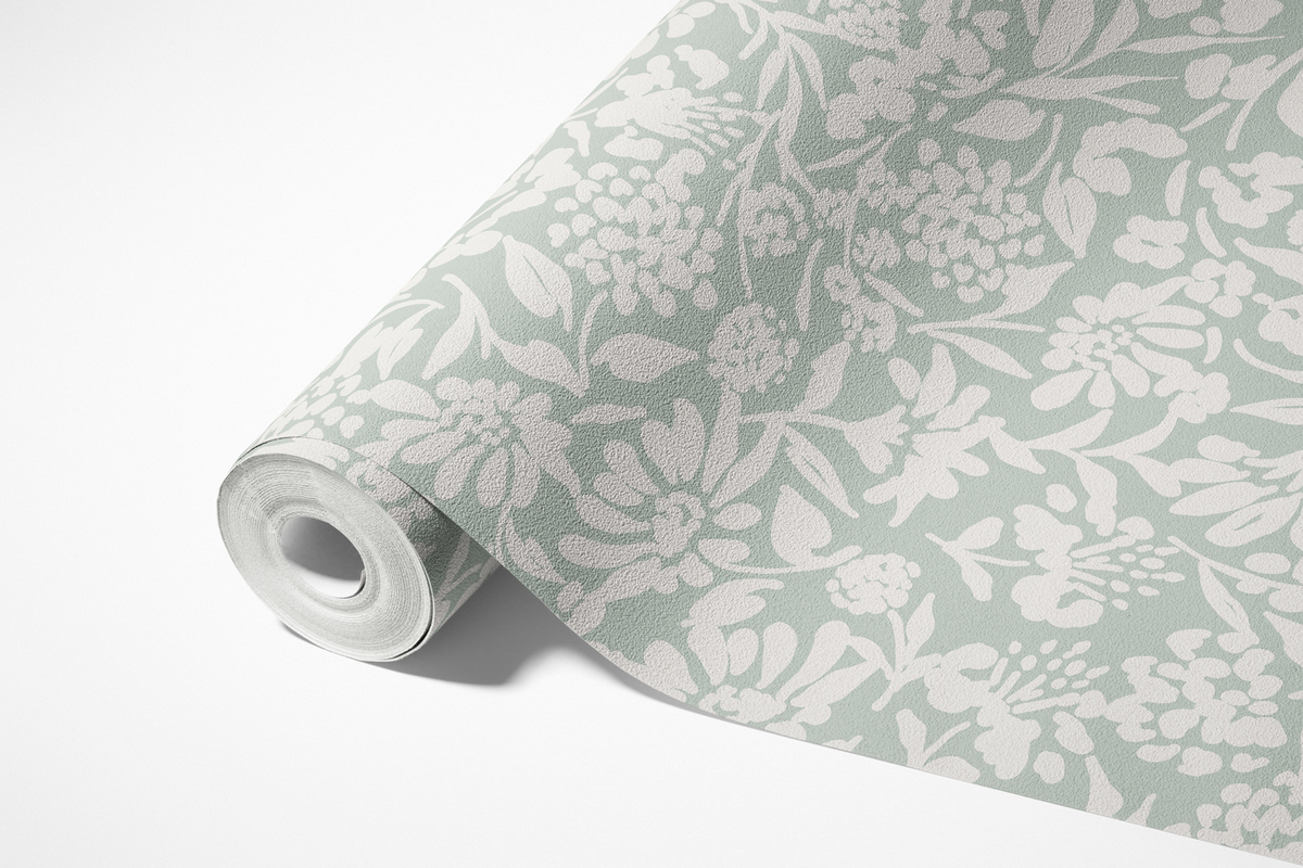 Floral Silhouette - Sage Green