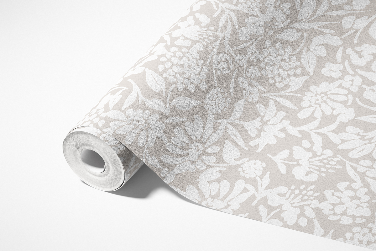 Floral Silhouette - Taupe