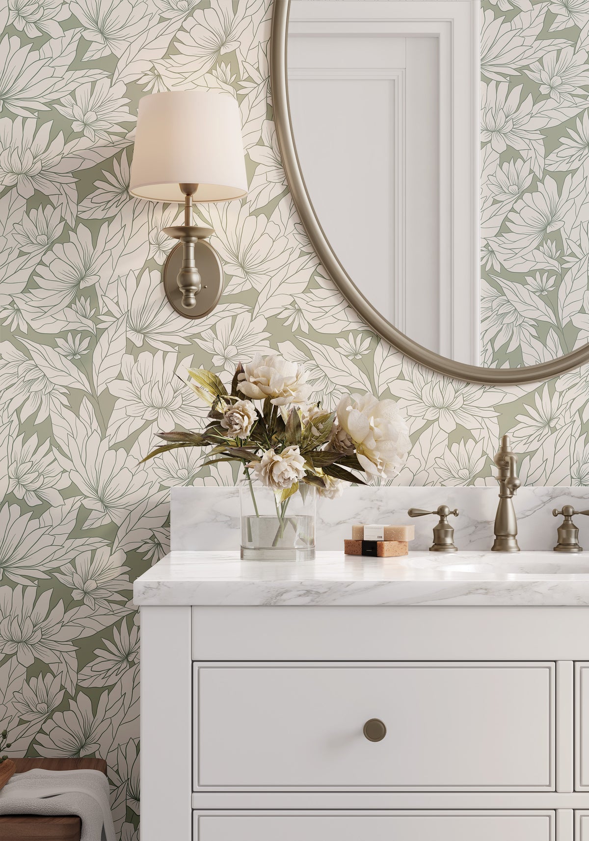 Grandmillennial Floral - Green