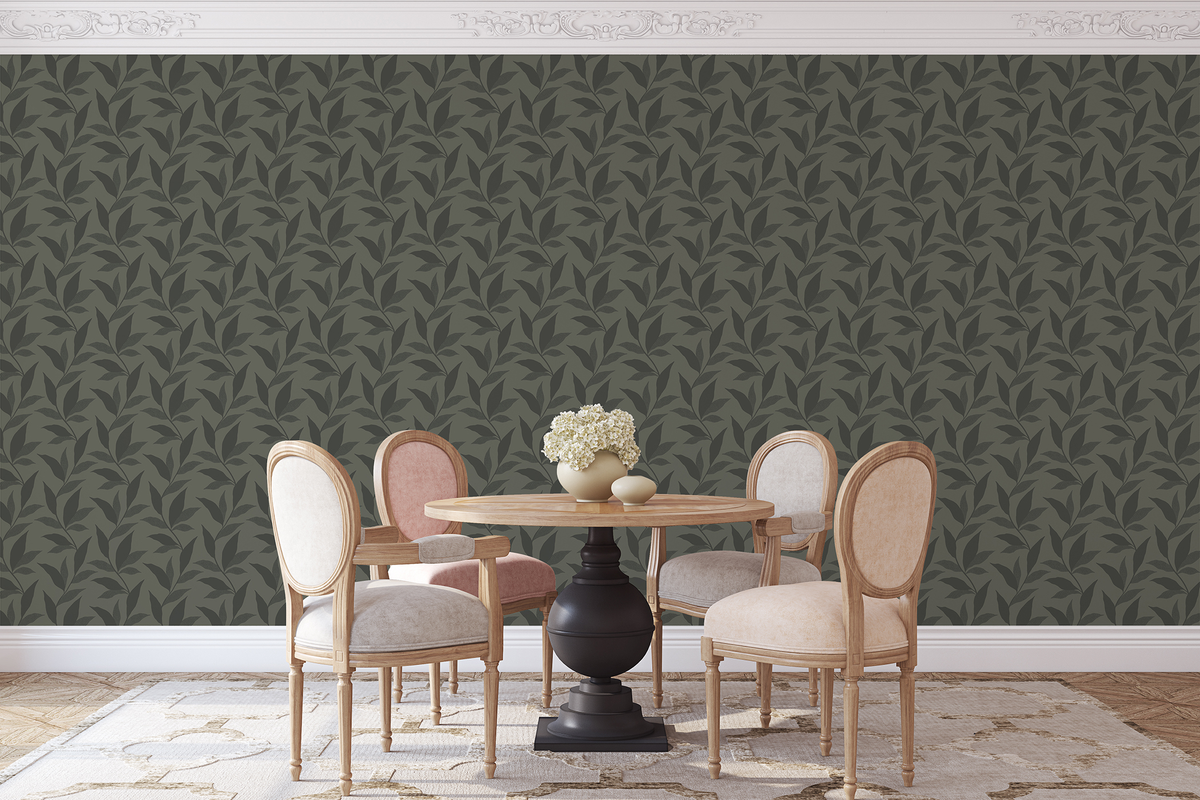 Botanical Vines - Olive Green