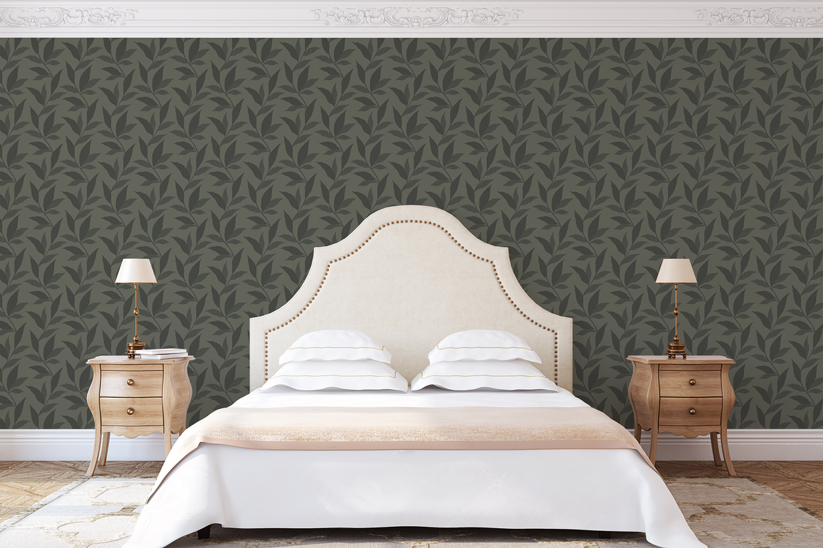 Botanical Vines - Olive Green