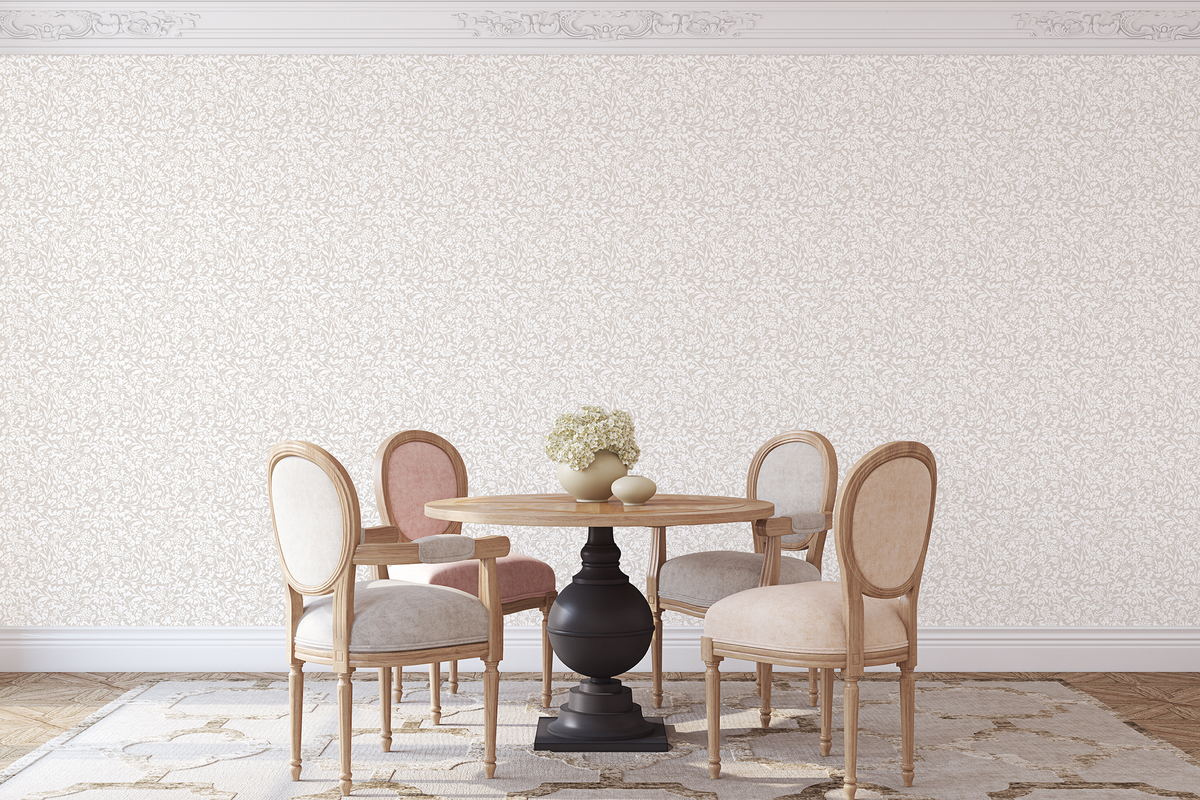 Floral Silhouette - Taupe