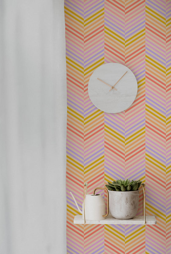 Pastel Retro Chevron X Studio Periwink