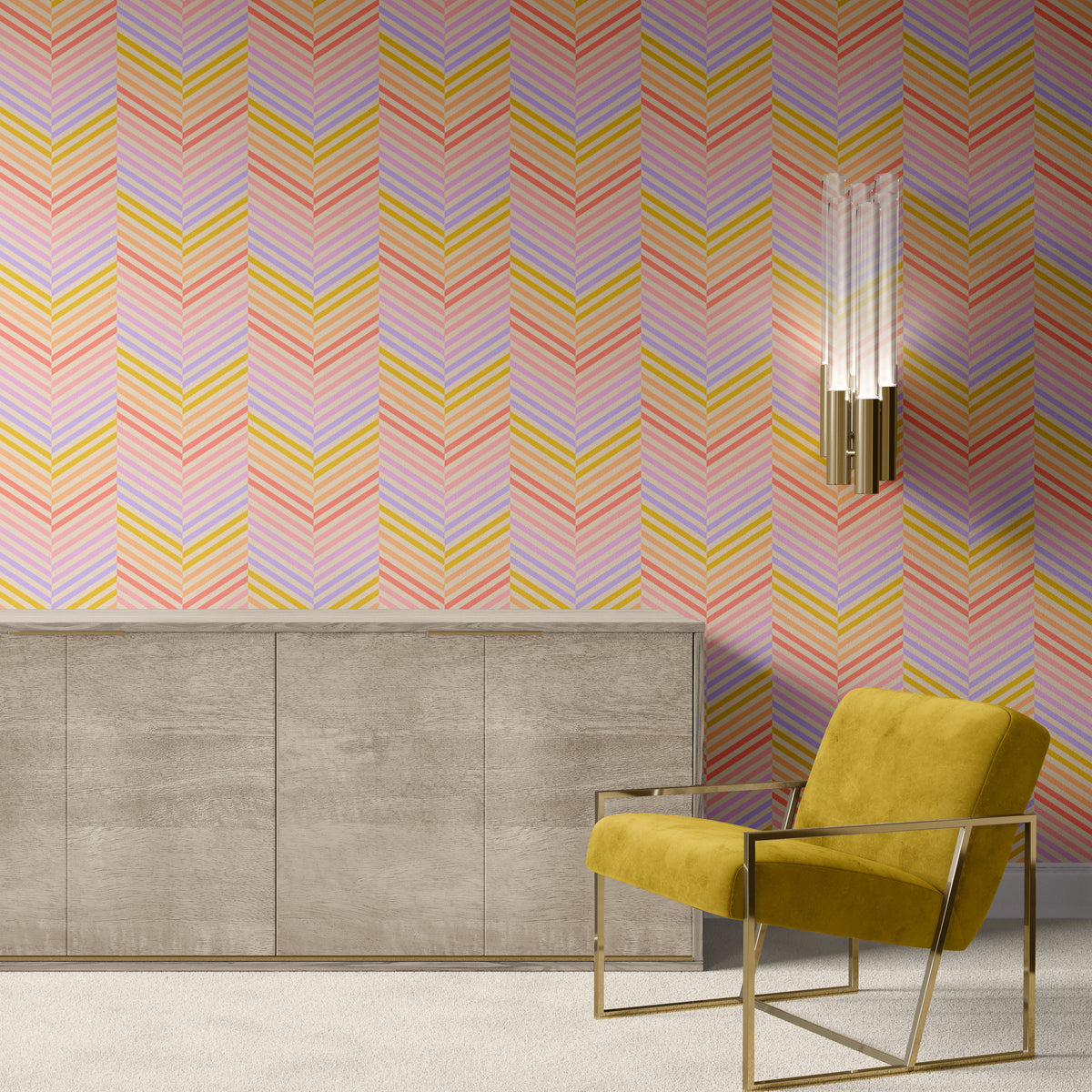 Retro Chevron - Pastel