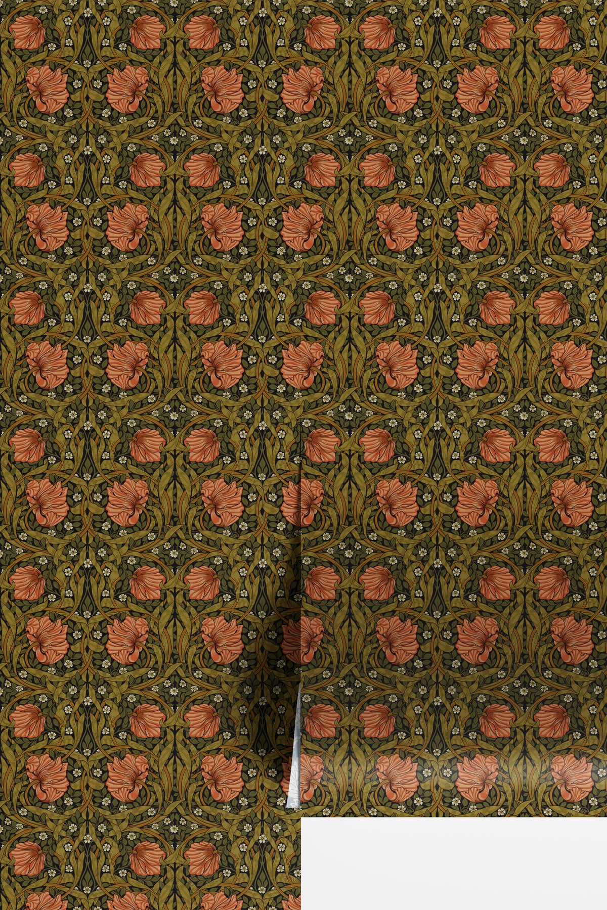 Pimpernel by William Morris - Peach and Sage