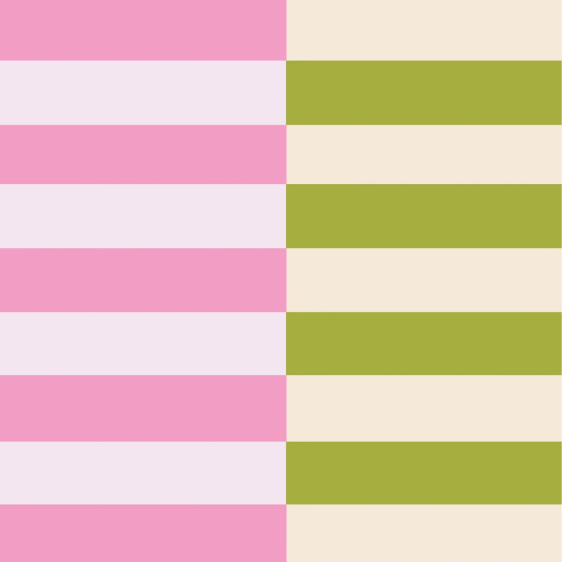 Pink and Olive Stripes Peel and Stick Wallpaper | The Melissa Donne Collection | Funky Paper Co