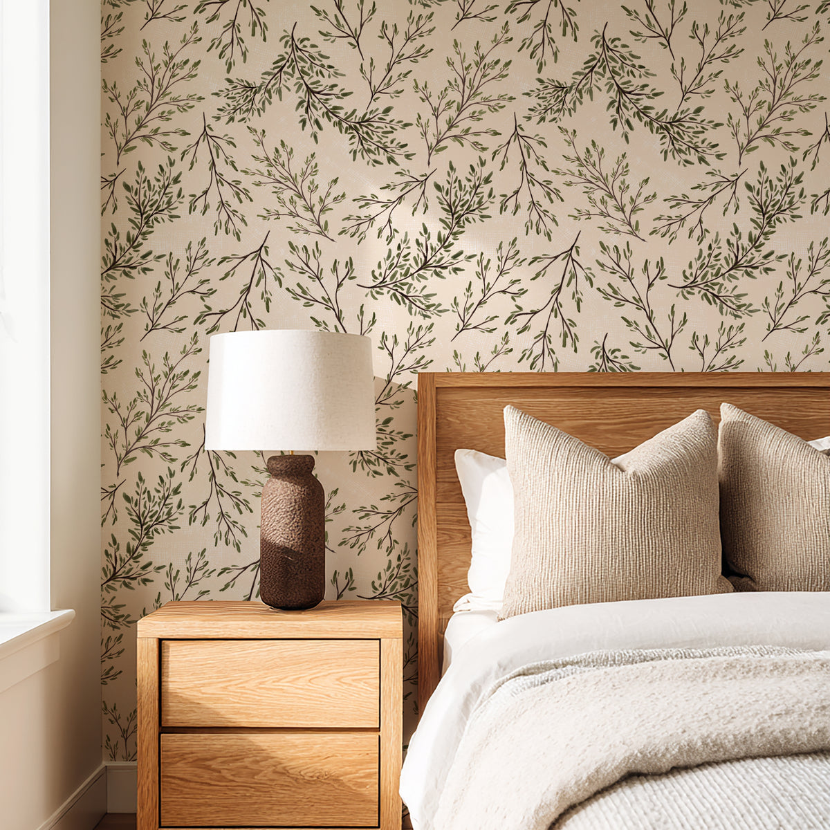 Rustic Leaf Branches - Cream
