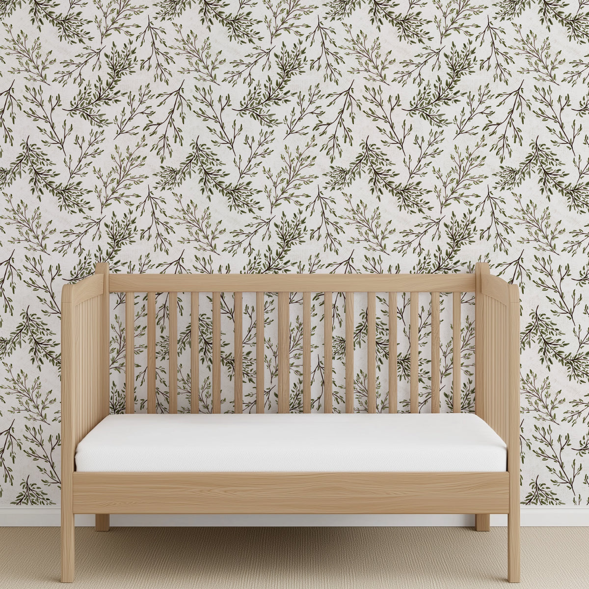Rustic Leaf Branches - White