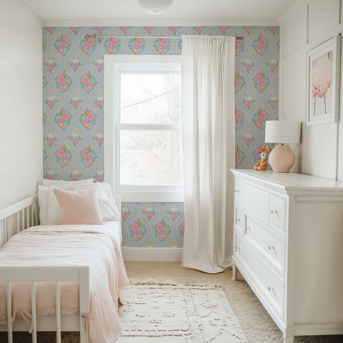 Sophie Floral Swan - Blue