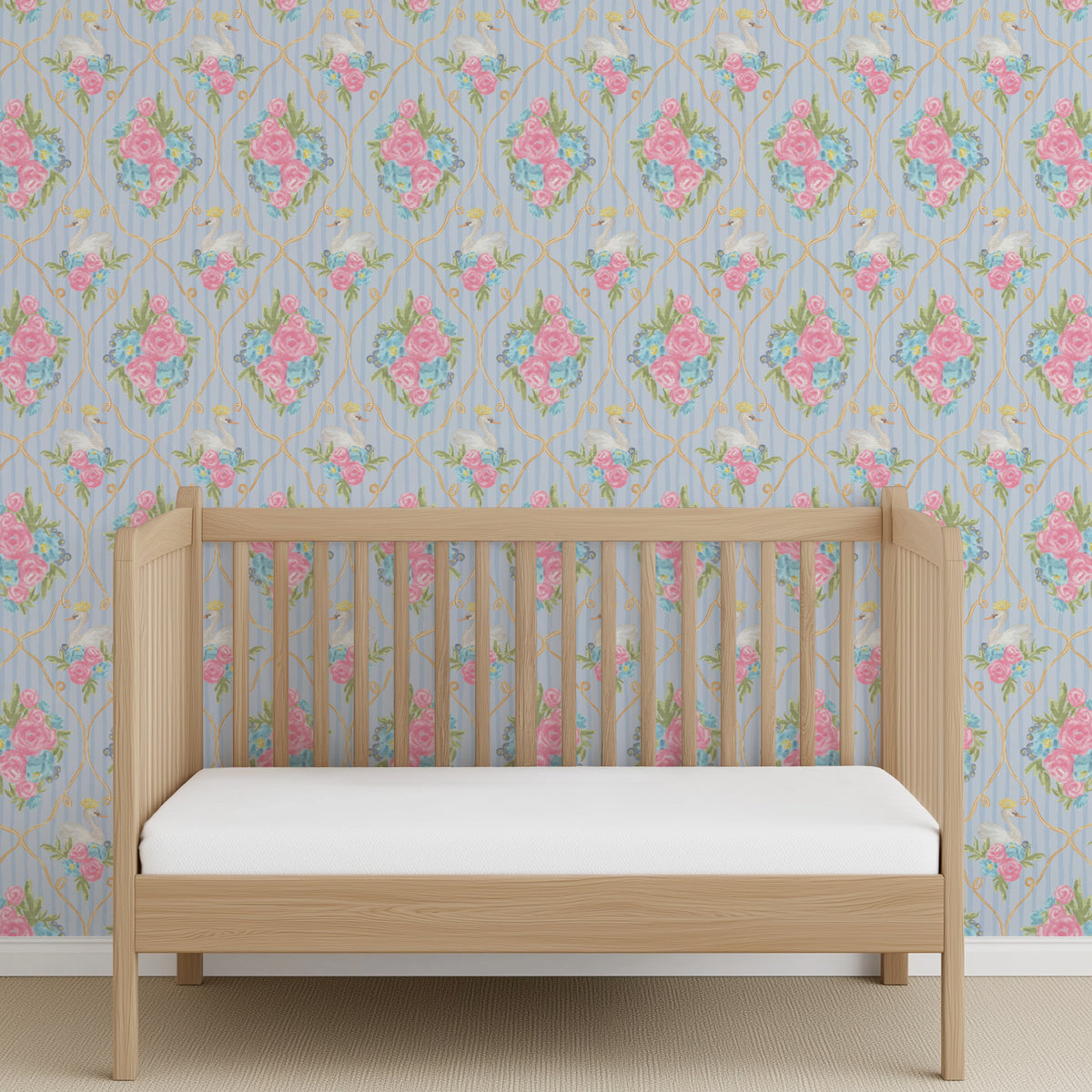Sophie Floral Swan - Blue