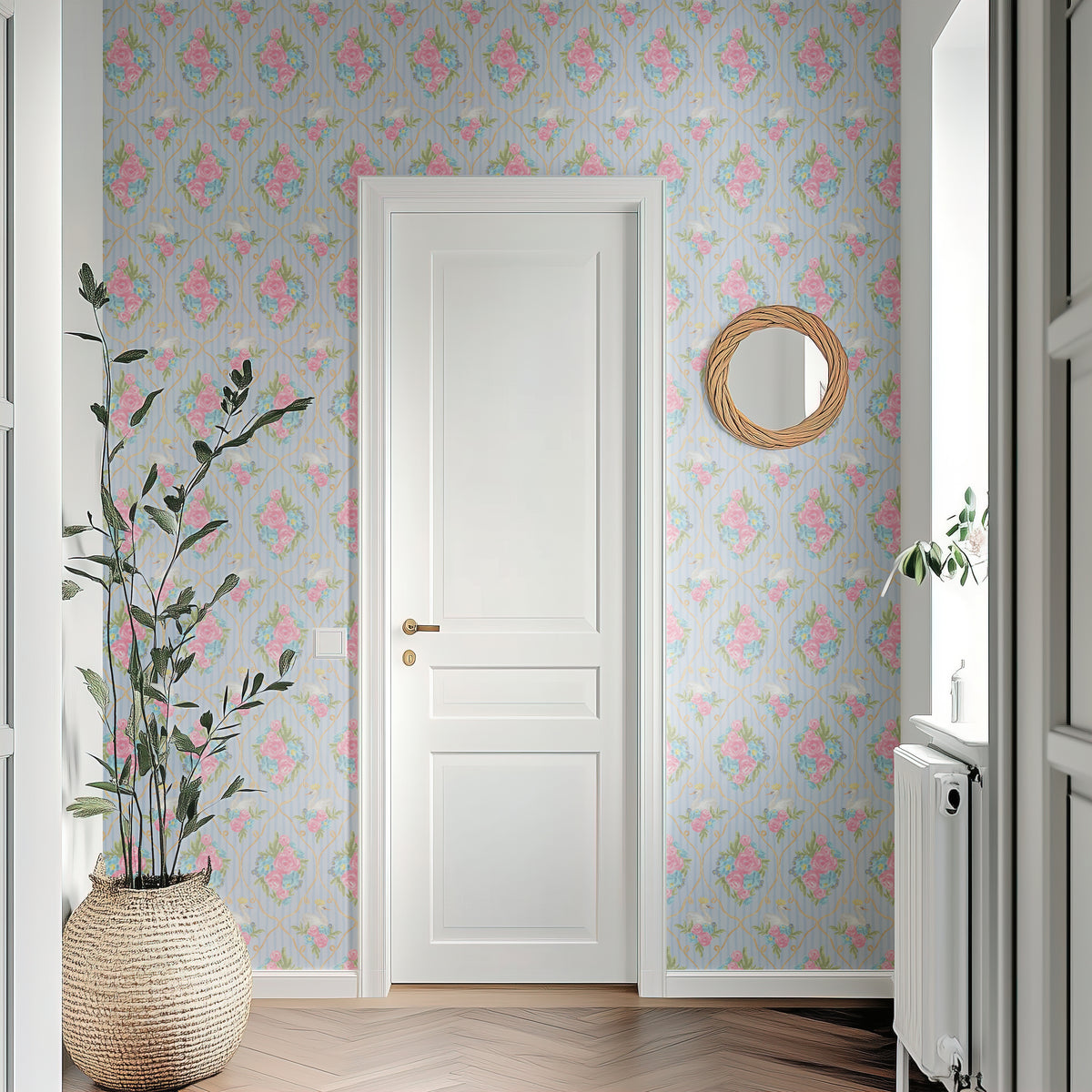 Sophie Floral Swan - Blue