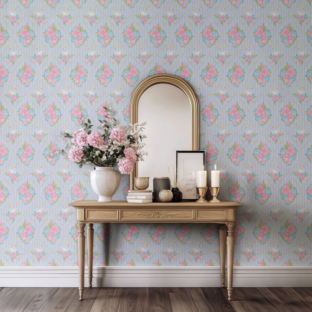Sophie Floral Swan - Blue