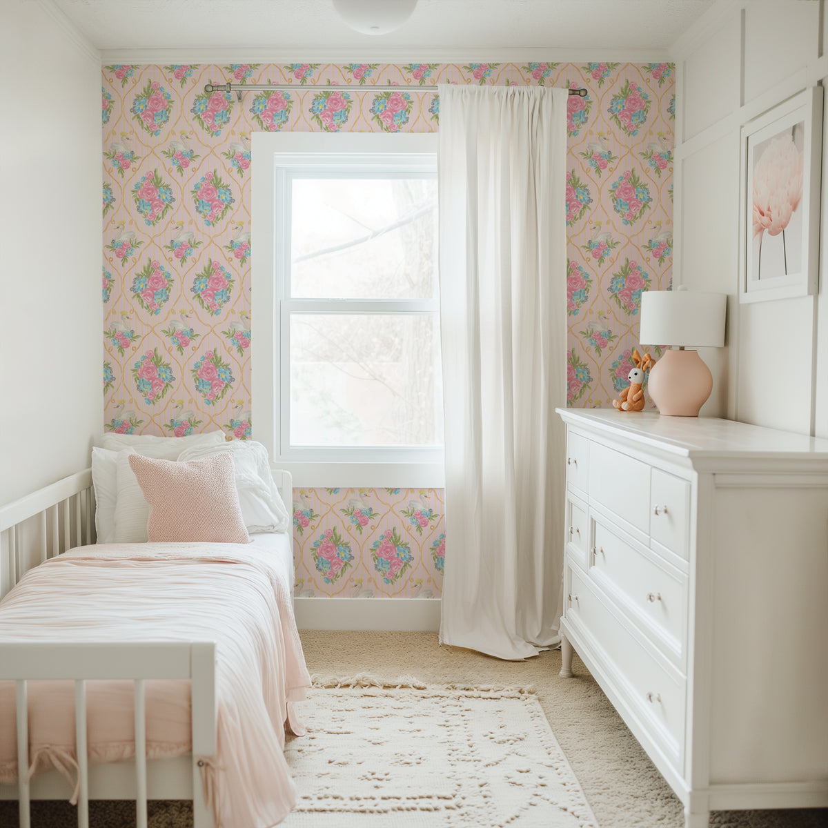 Sophie Floral Swan - Pink