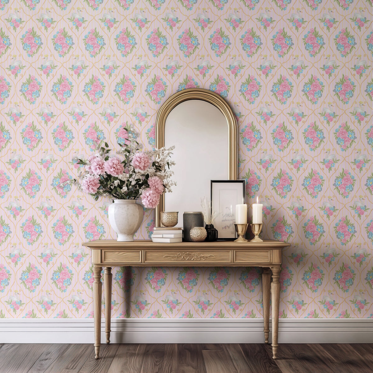 Sophie Floral Swan - Pink