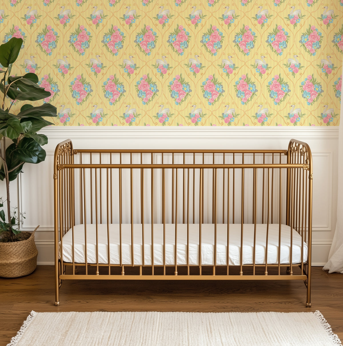 Sophie Floral Swan - Yellow