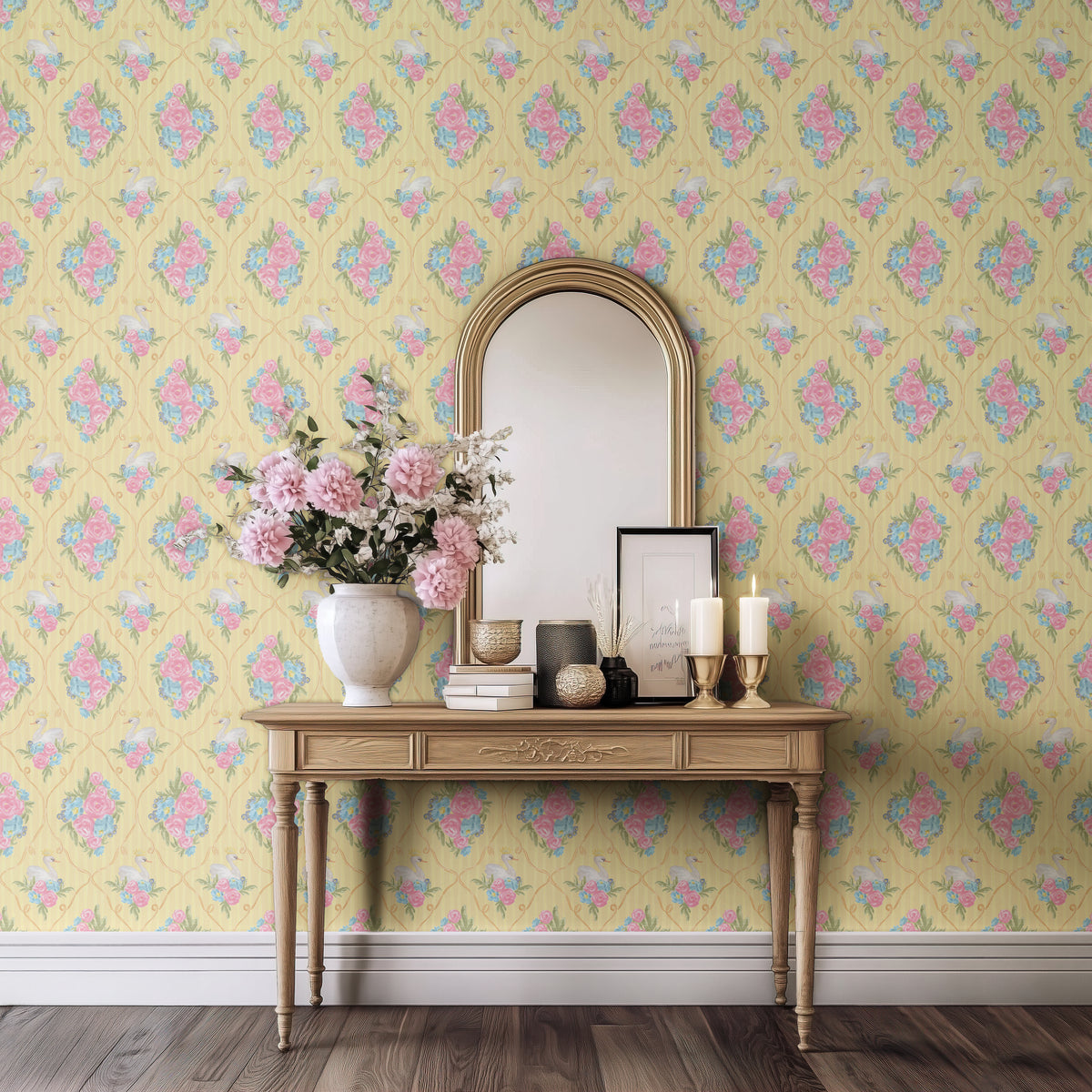 Sophie Floral Swan - Yellow