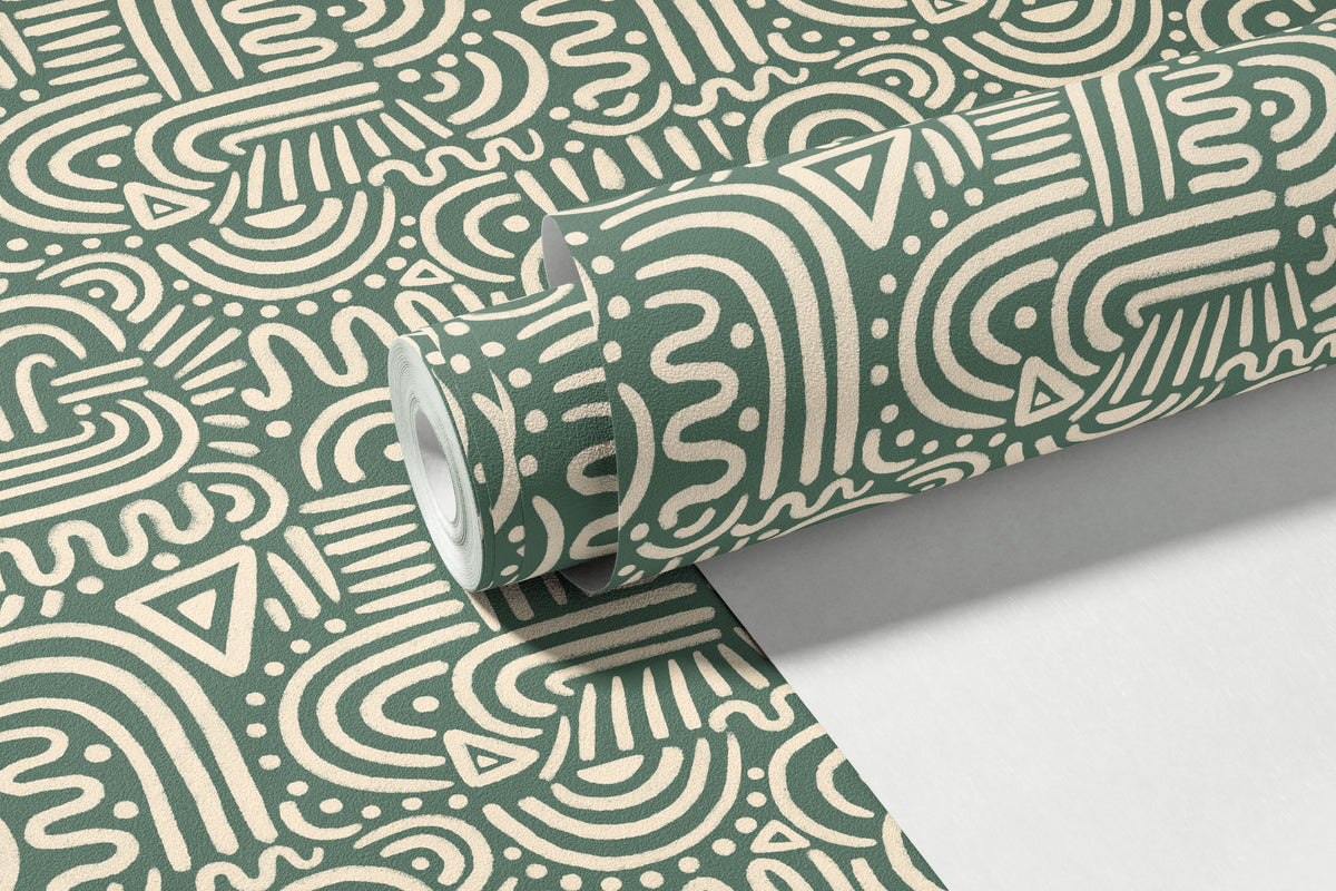 Southwest Boho Doodles - Sage Green