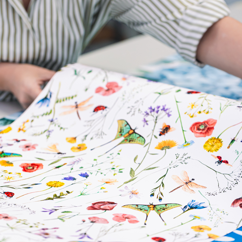 Ladybug & Butterfly Peel and Stick Wallpaper | Step-by-Step Guide to Installing Bathroom Wallpaper | Funky Paper Co.