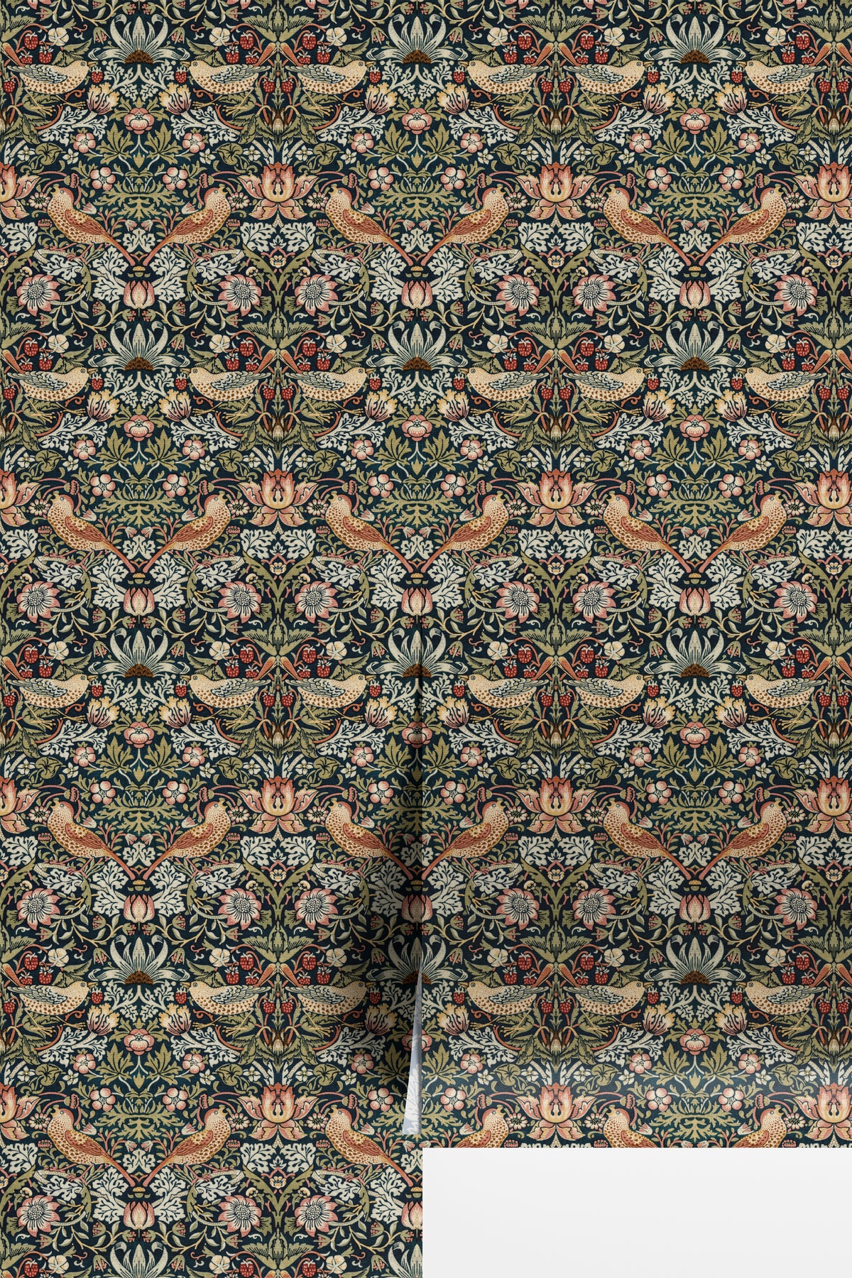 Strawberry Thief by William Morris - Black