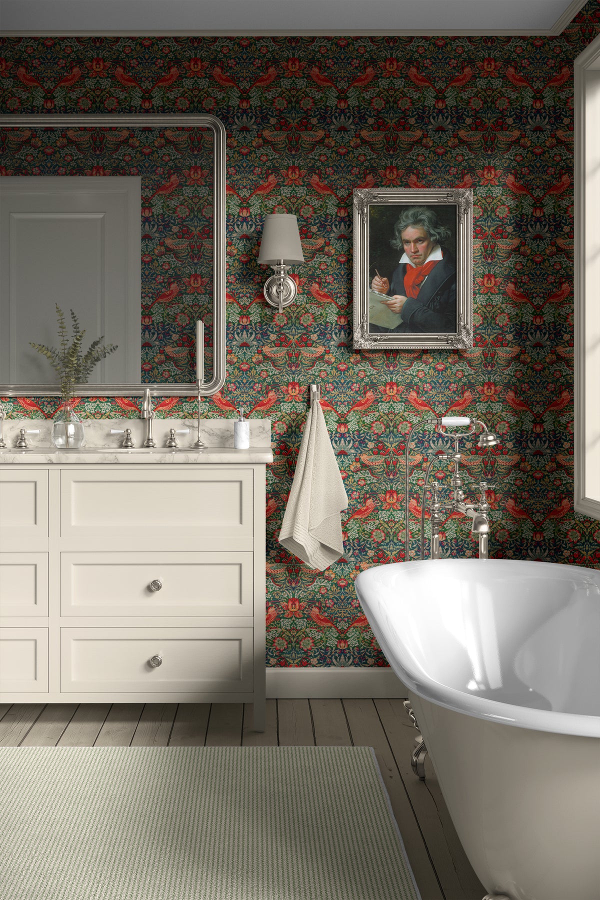 Strawberry Thief by William Morris - Green