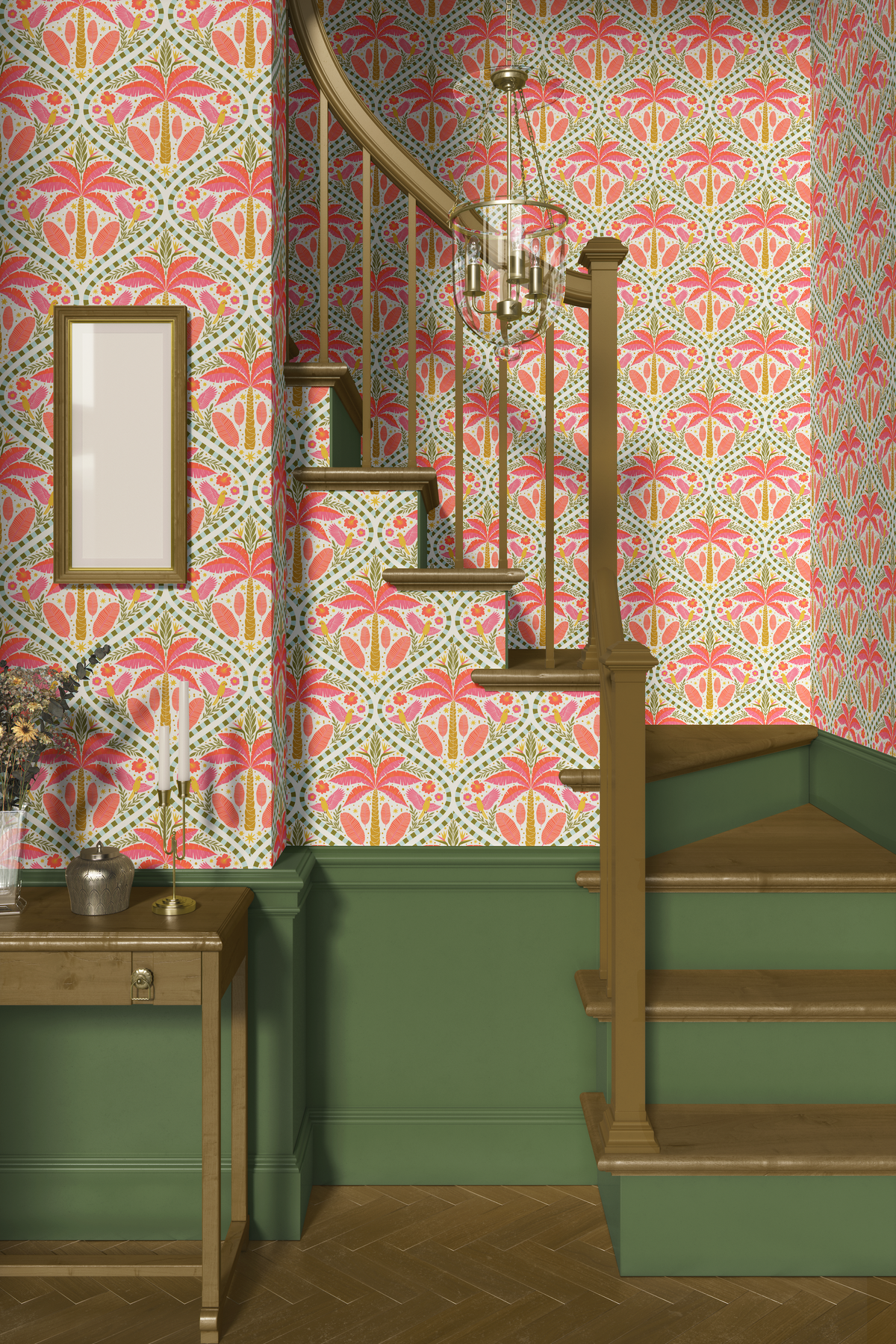 Tropical Whimsy Palm Trees - Pink