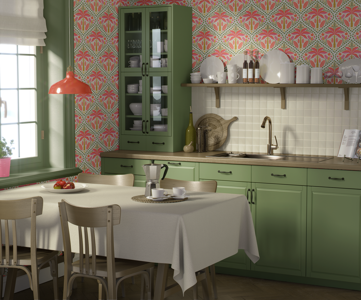 Tropical Whimsy Palm Trees - Pink