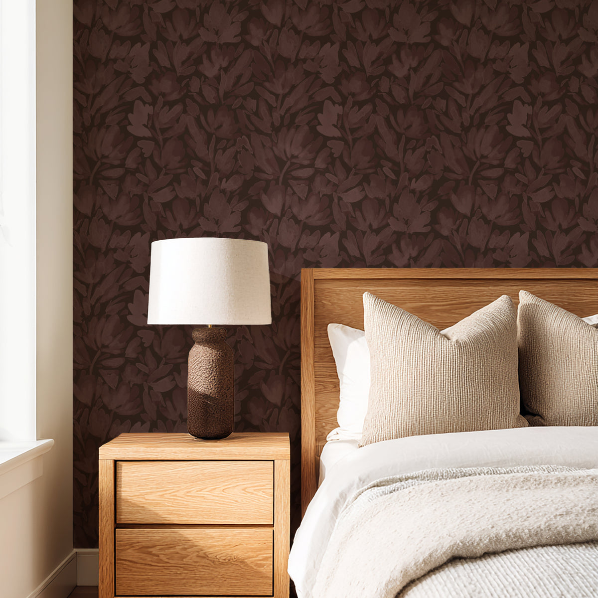 Tulip Vines - Burgundy