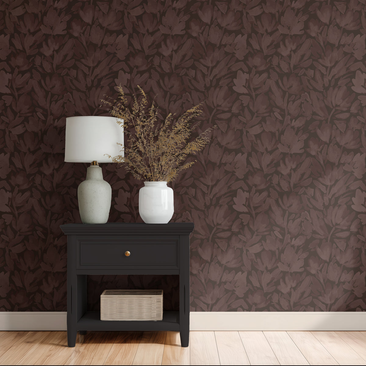 Tulip Vines - Burgundy