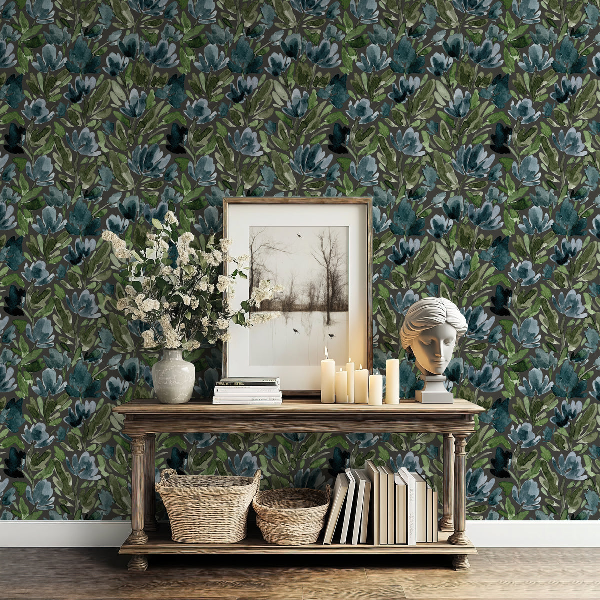 Tulip Vines - Charcoal