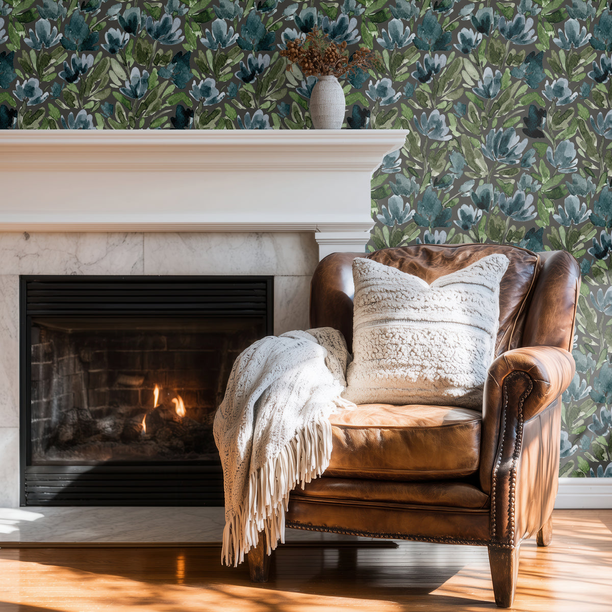 Tulip Vines - Charcoal