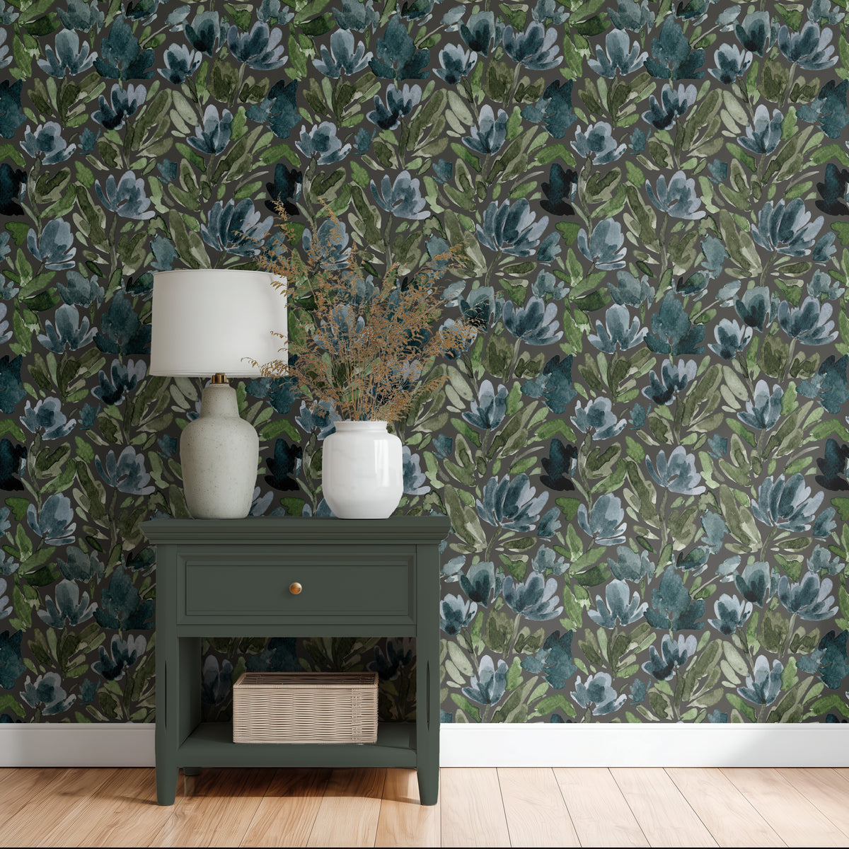 Tulip Vines - Charcoal