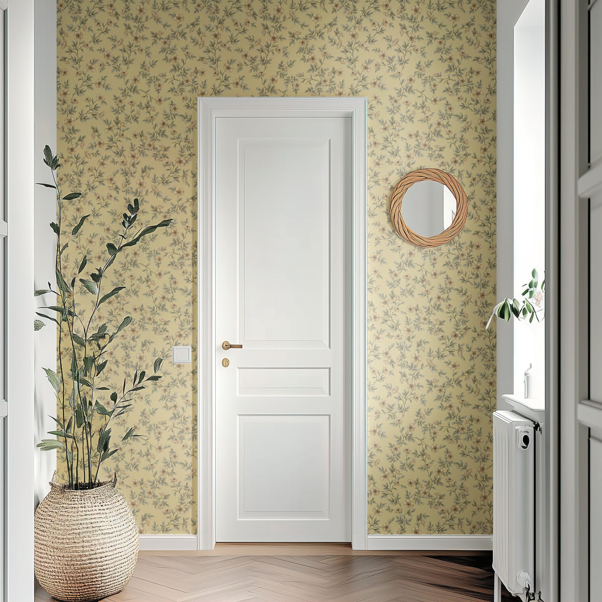 Vintage Rose Vines - Yellow