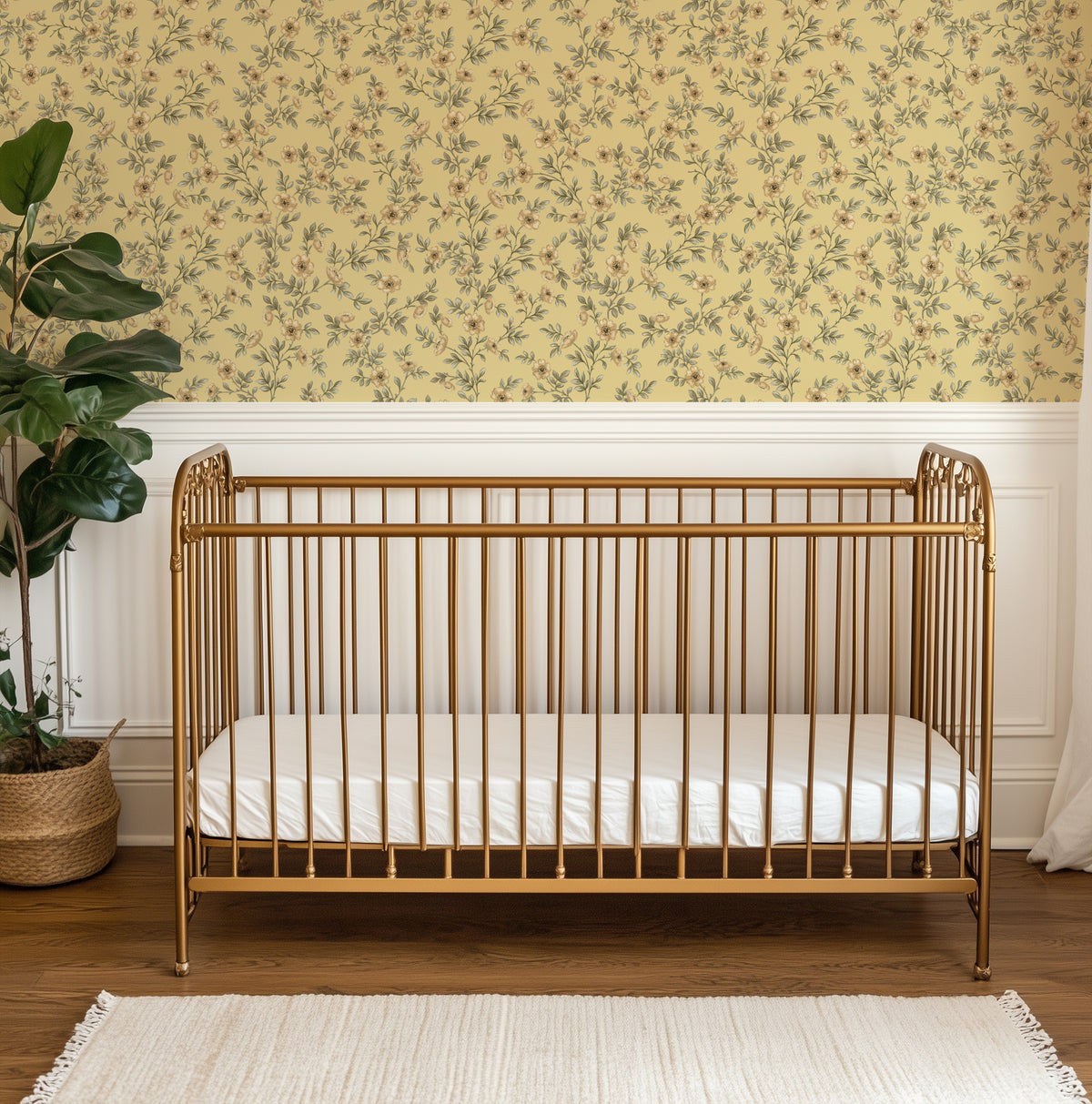 Vintage Rose Vines - Yellow