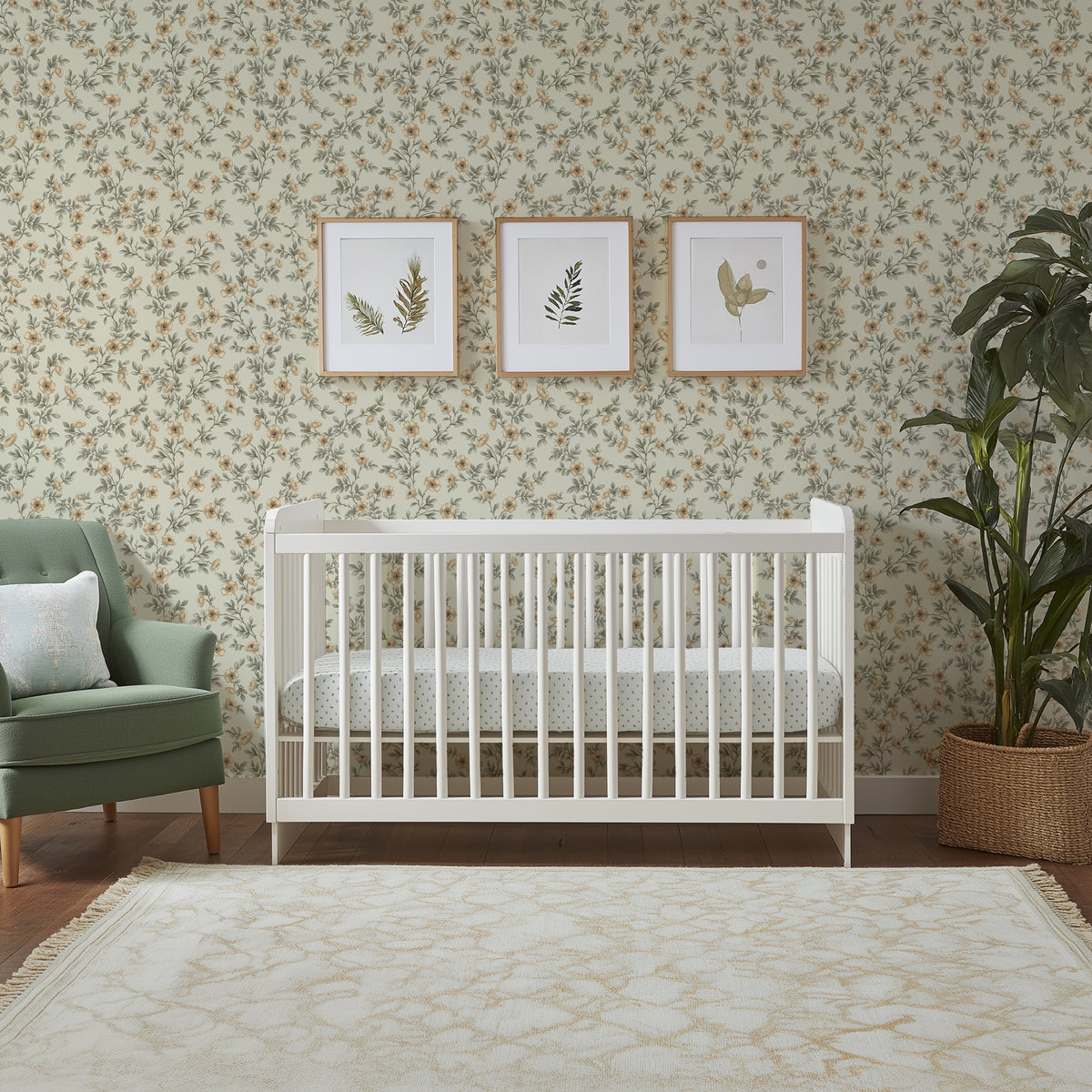 Vintage Rose Vines - Beige