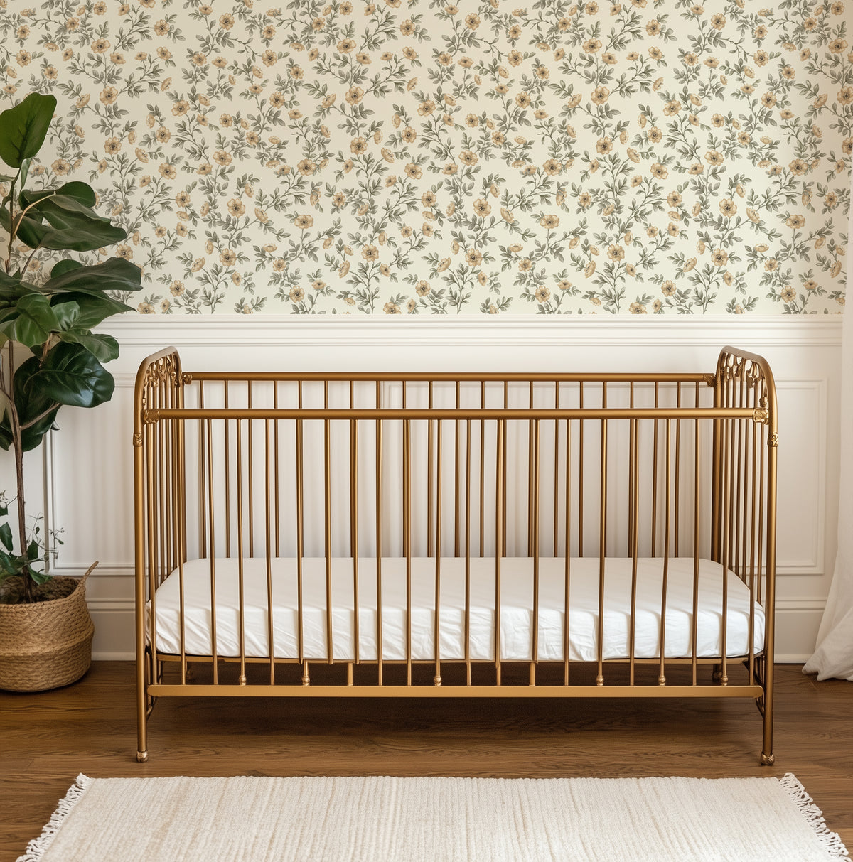 Vintage Rose Vines - Off White