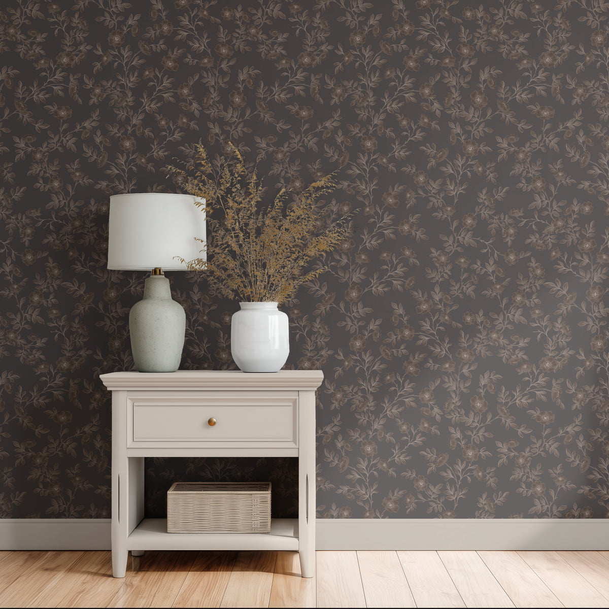 Vintage Rose Vines - Moody Amber