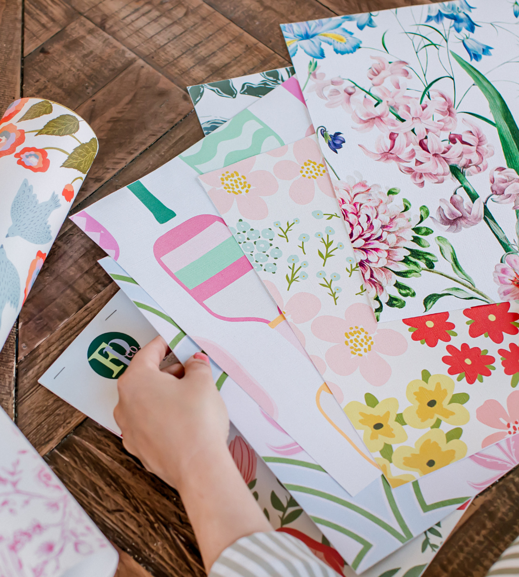 Wallpaper samples by Funky Paper Co