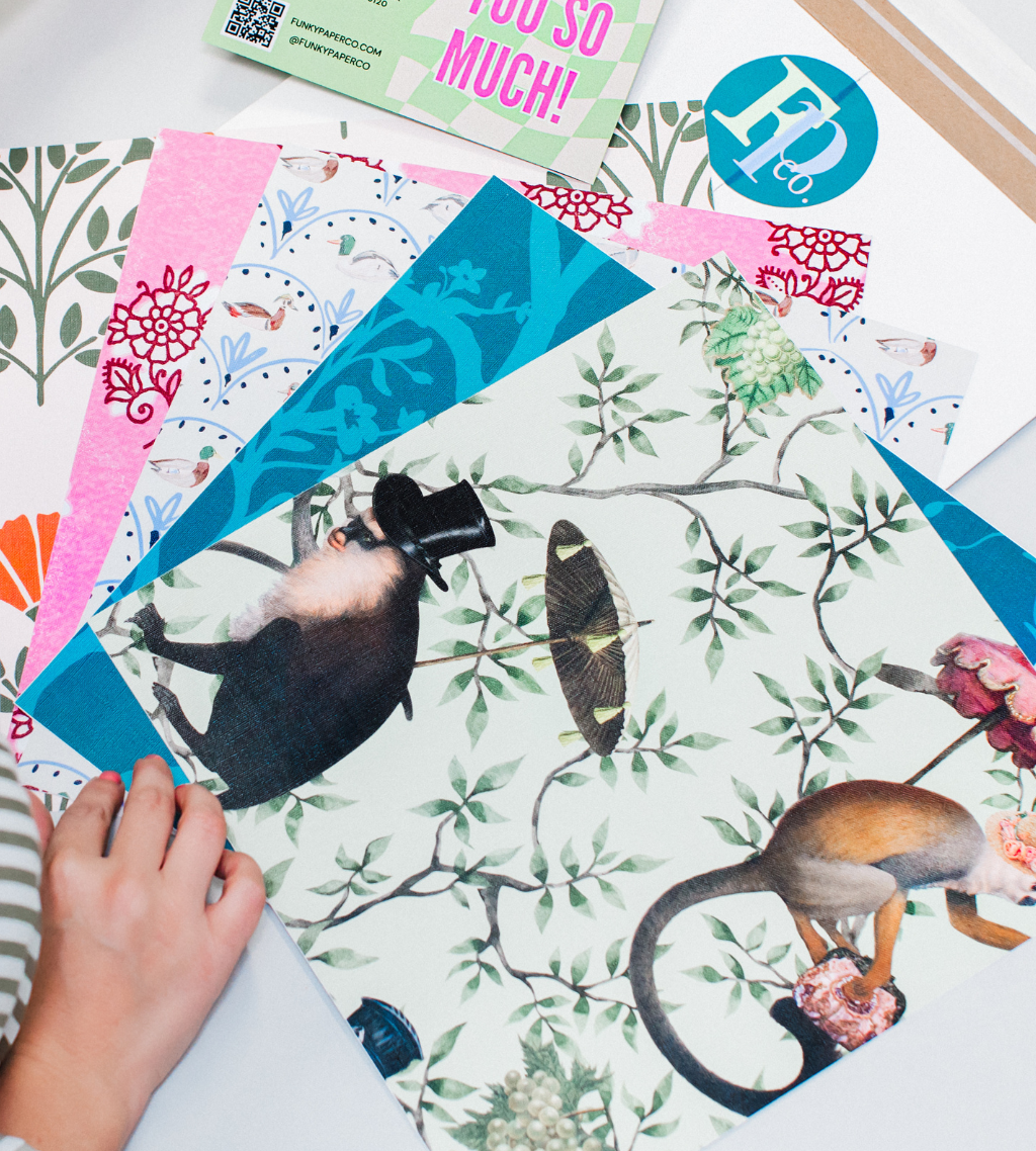 Wallpaper samples by Funky Paper Co