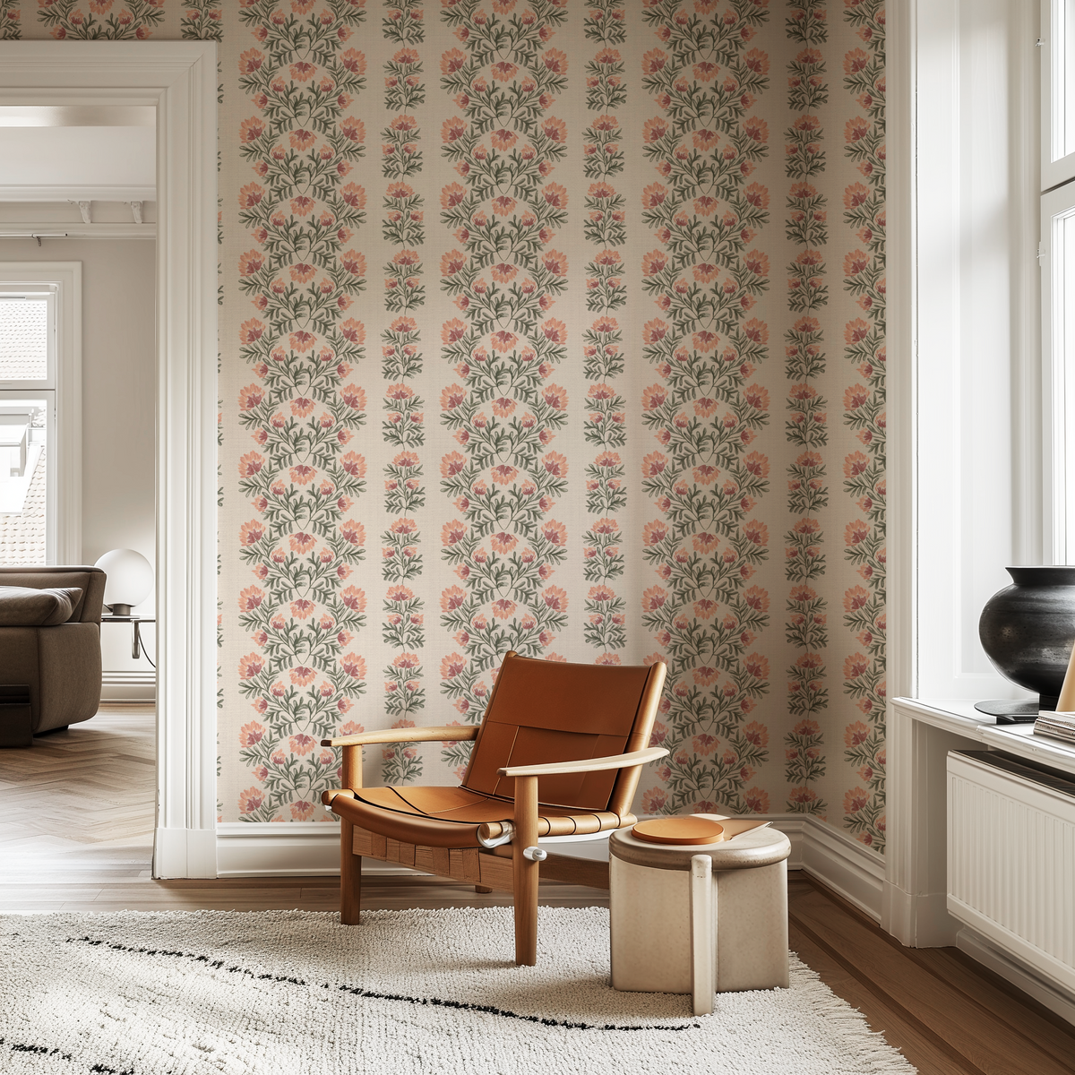 Willow Floral Stripes - Beige