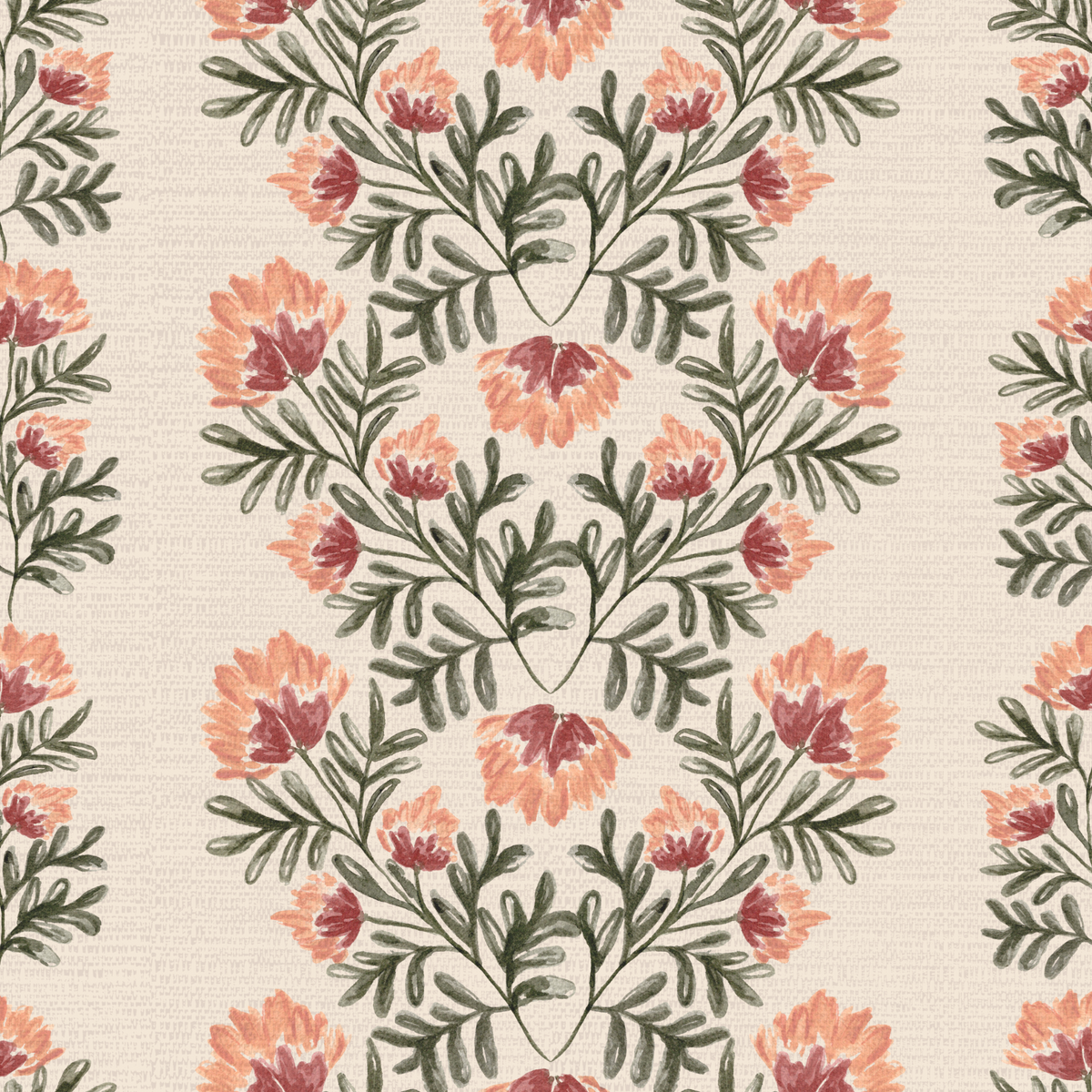 Willow Floral Stripes - Beige