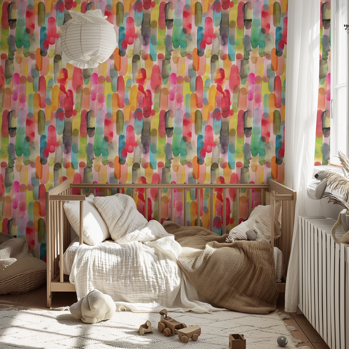 Abstract Watercolor Stripes