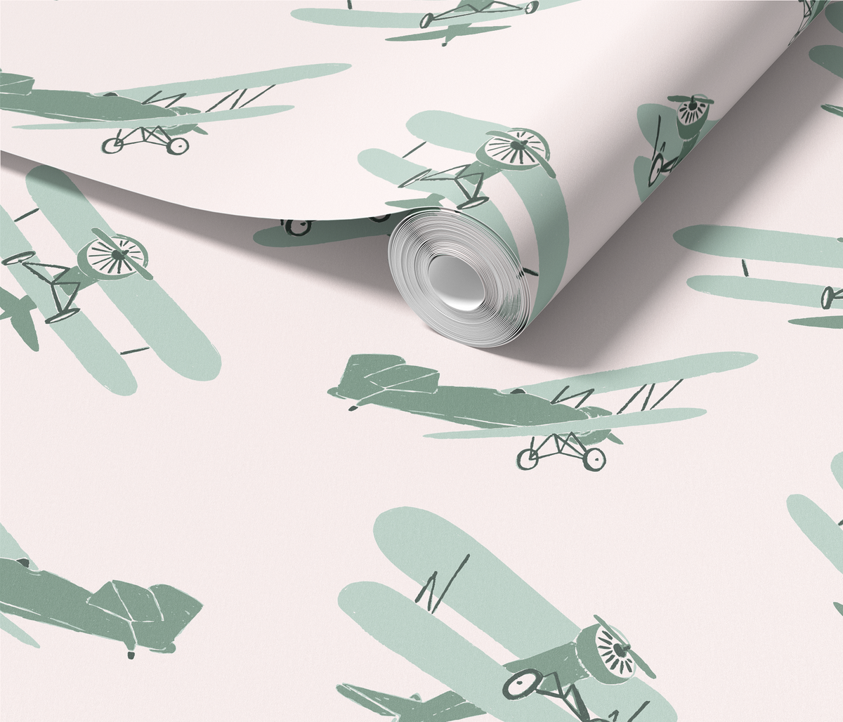 Vintage Airplanes - Green