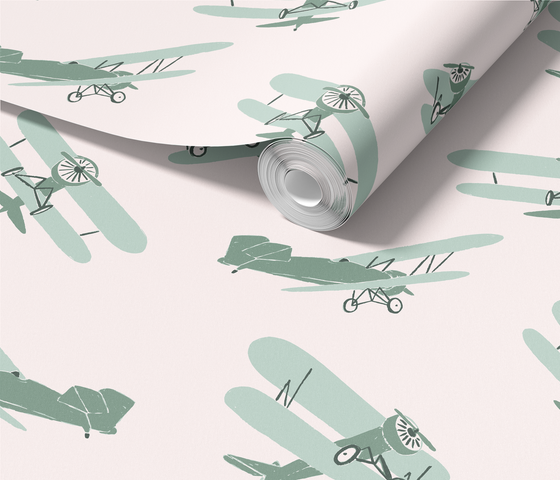 Vintage Airplanes in Green X Jenny Koland