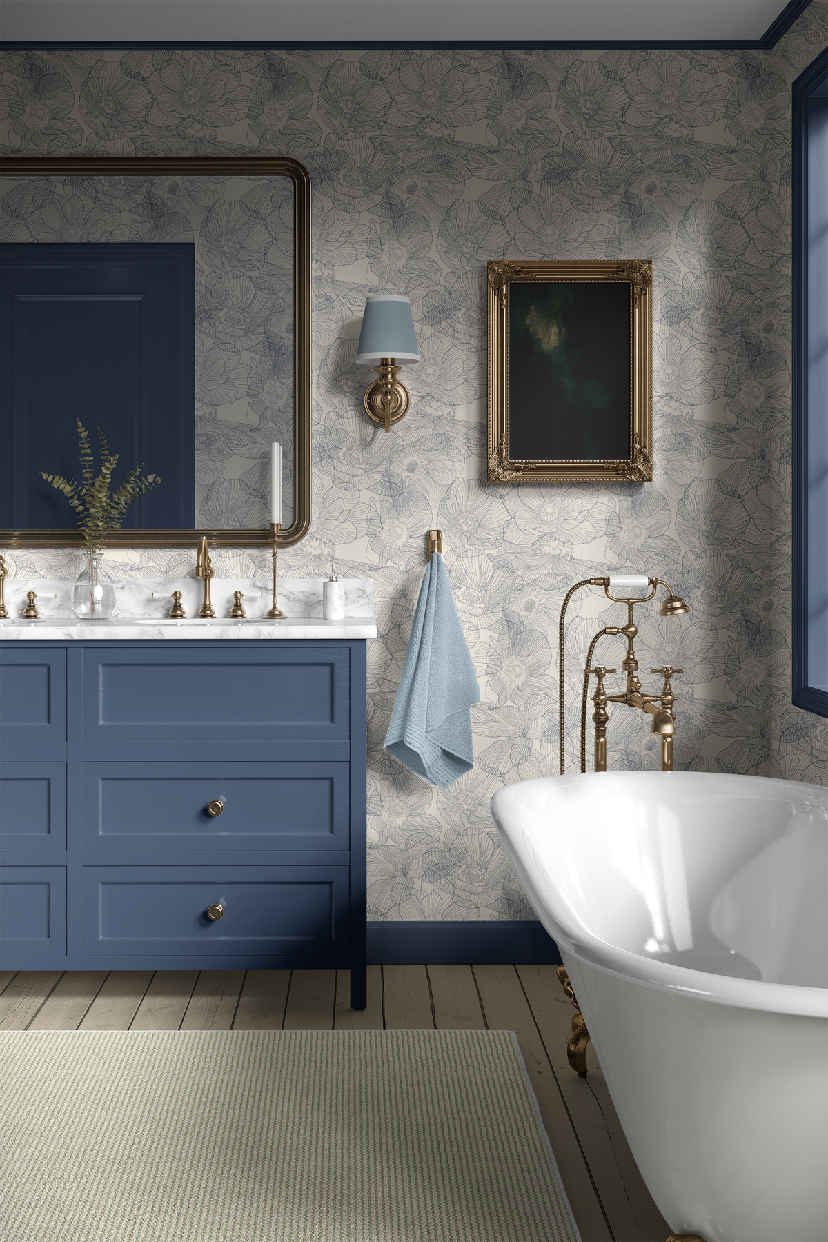 Anemones - Blue & White