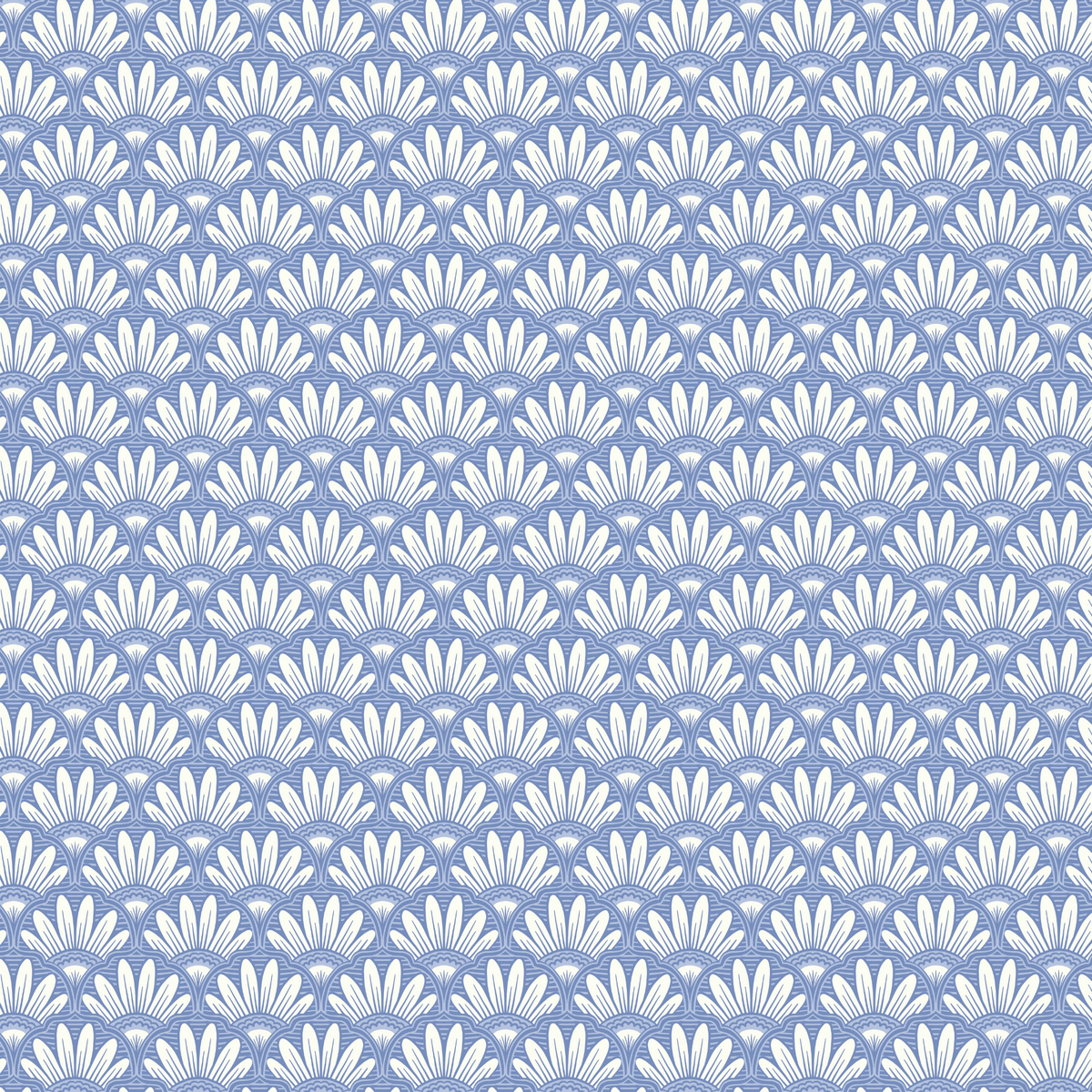 Art Deco Petals - Blue