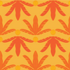 Banana Plants Wallpaper in Orange by Jenna Hang